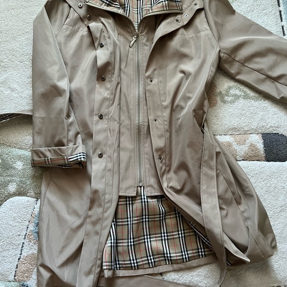 Burberry classic checkered coat trench jacket usa Small Medium - Picture 11 of 14